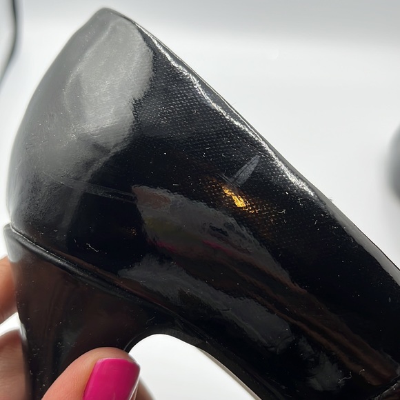 Black patent leather block heels - Picture 6 of 7